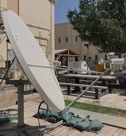 MWR satellite antenna at Bagram Air Field (BAF)